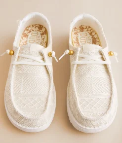 Shoes | HEYDUDE™ Wendy Crochet Lace Shoe White Gold