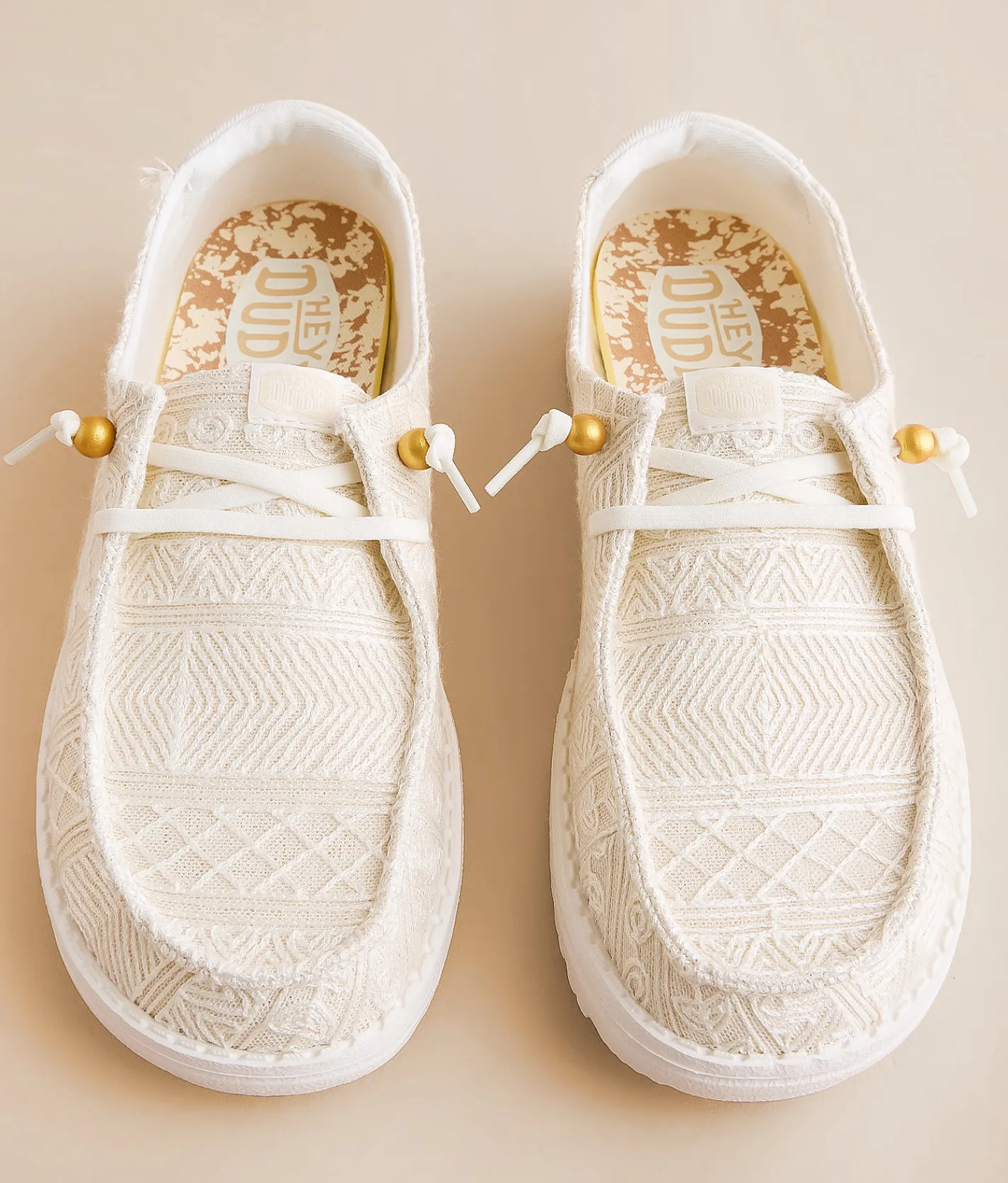 Shoes | HEYDUDE™ Wendy Crochet Lace Shoe White Gold