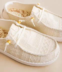 Shoes | HEYDUDE™ Wendy Crochet Lace Shoe White Gold