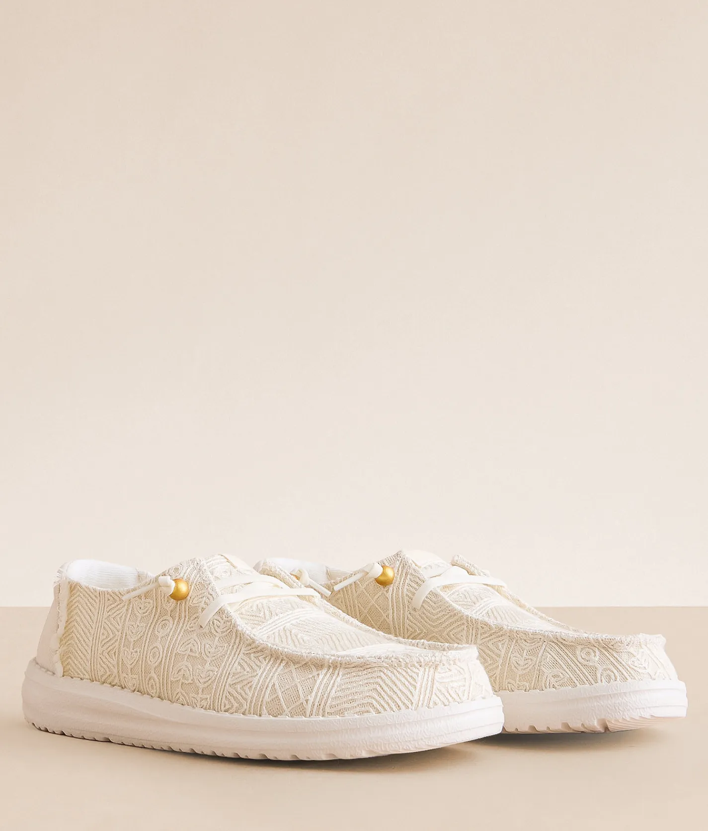 Shoes | HEYDUDE™ Wendy Crochet Lace Shoe White Gold
