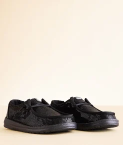 Shoes | HEYDUDE™ Wendy Disco Sequin Shoe Silver White