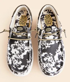 Shoes | HEYDUDE™ Wendy Funk Cow Girl Shoe Black White