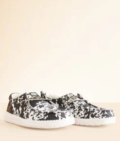 Shoes | HEYDUDE™ Wendy Funk Cow Girl Shoe Black White