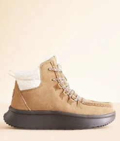 Shoes | HEYDUDE™ Wendy Peak Apres Suede Cozy Boot Chestnut Black