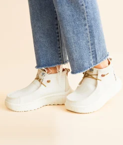 Shoes | HEYDUDE™ Wendy Peak Hi Suede Shoe Ivory