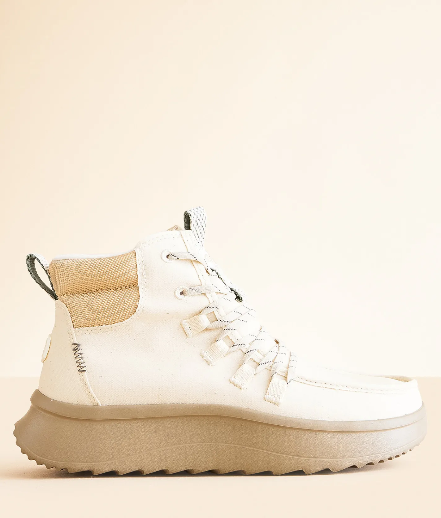 HEYDUDE™ Wendy Peak Twill Shoe Ivory Clearance