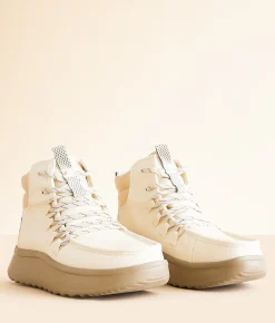 HEYDUDE™ Wendy Peak Twill Shoe Ivory Clearance