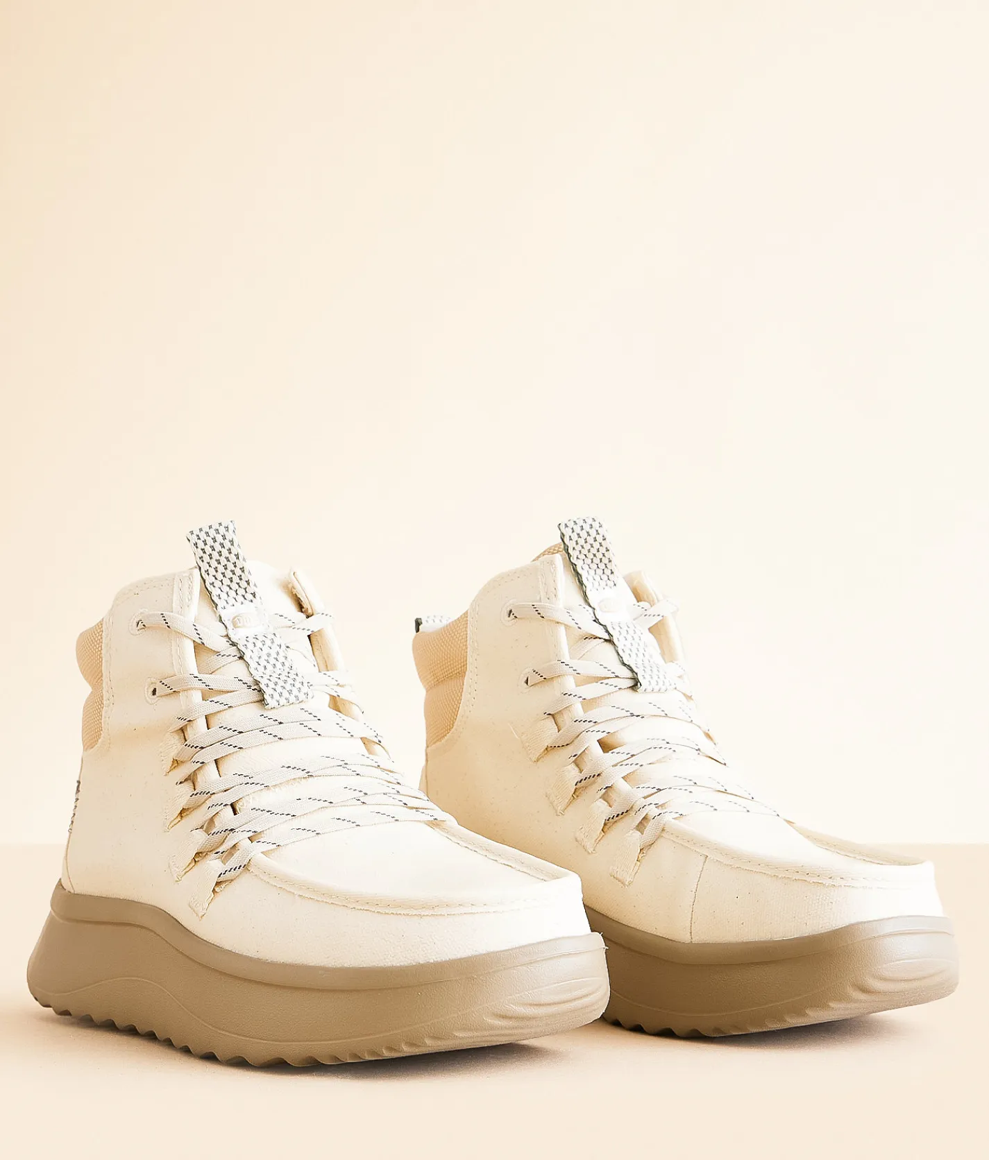 HEYDUDE™ Wendy Peak Twill Shoe Ivory Clearance