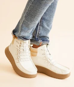 HEYDUDE™ Wendy Peak Twill Shoe Ivory Clearance