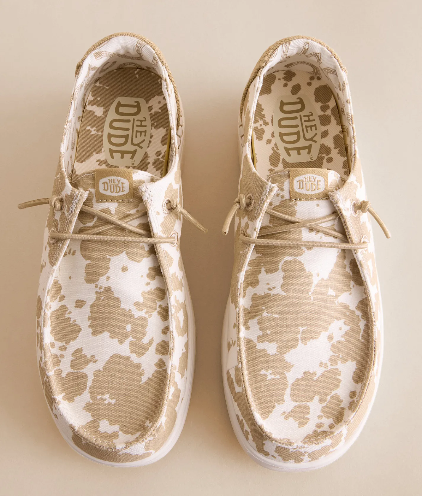 Shoes | HEYDUDE™ Wendy Rise Cow Shoe Tan White