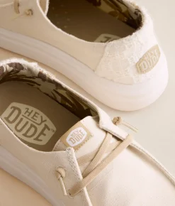 Shoes | HEYDUDE™ Wendy Rise Eyelet Shoe Off White