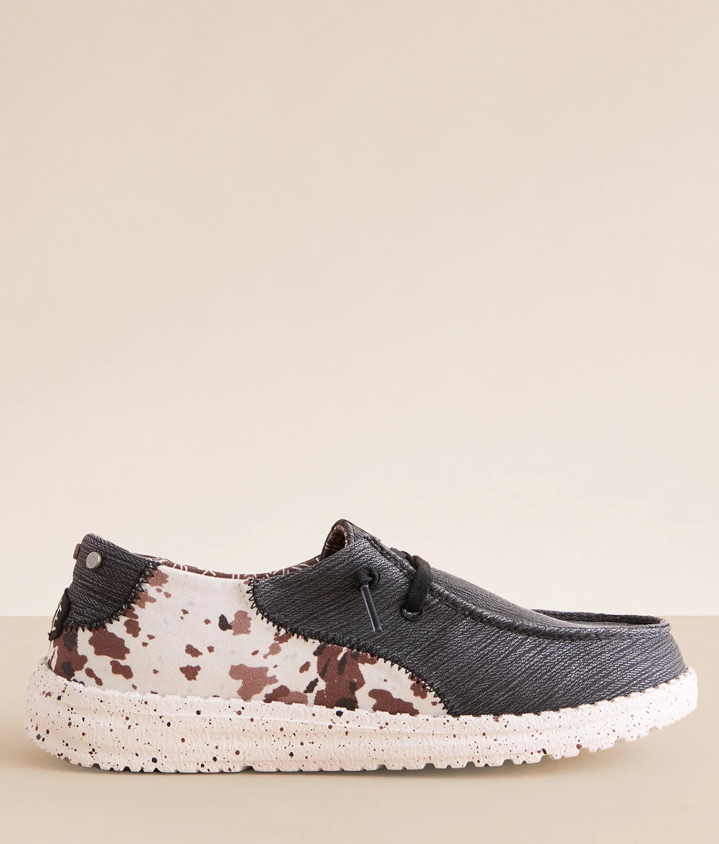 Shoes | HEYDUDE™ Wendy Stitch Cow Print Shoe Grey Multi