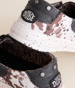 Shoes | HEYDUDE™ Wendy Stitch Cow Print Shoe Grey Multi