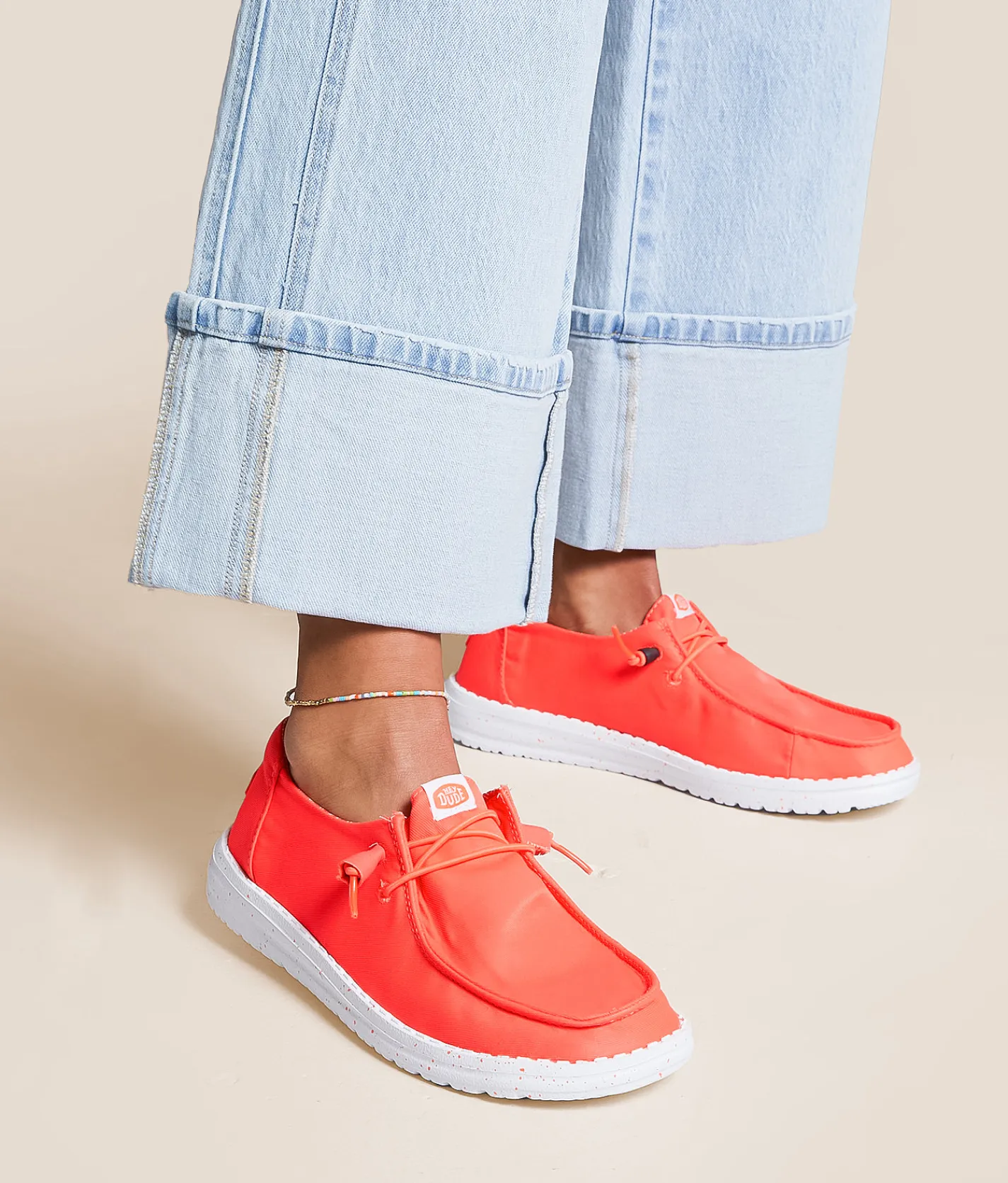 Shoes | HEYDUDE™ Wendy Stretch Canvas Shoe Fiery Coral