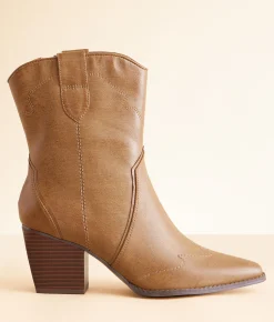 London Rag Western Ankle Boot Taupe Discount