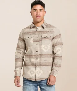 Gentry County Western Athletic Flannel Shirt Pumice Stone Outlet