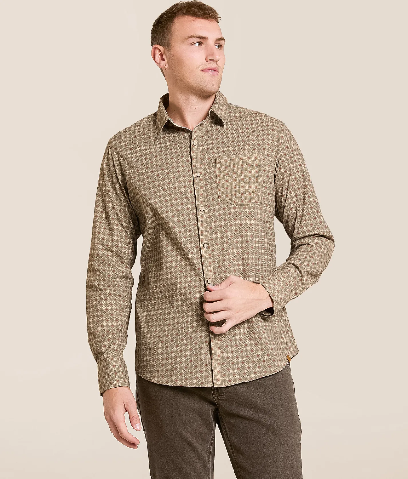 Gentry County Western Athletic Performance Shirt Brown Rust Discount