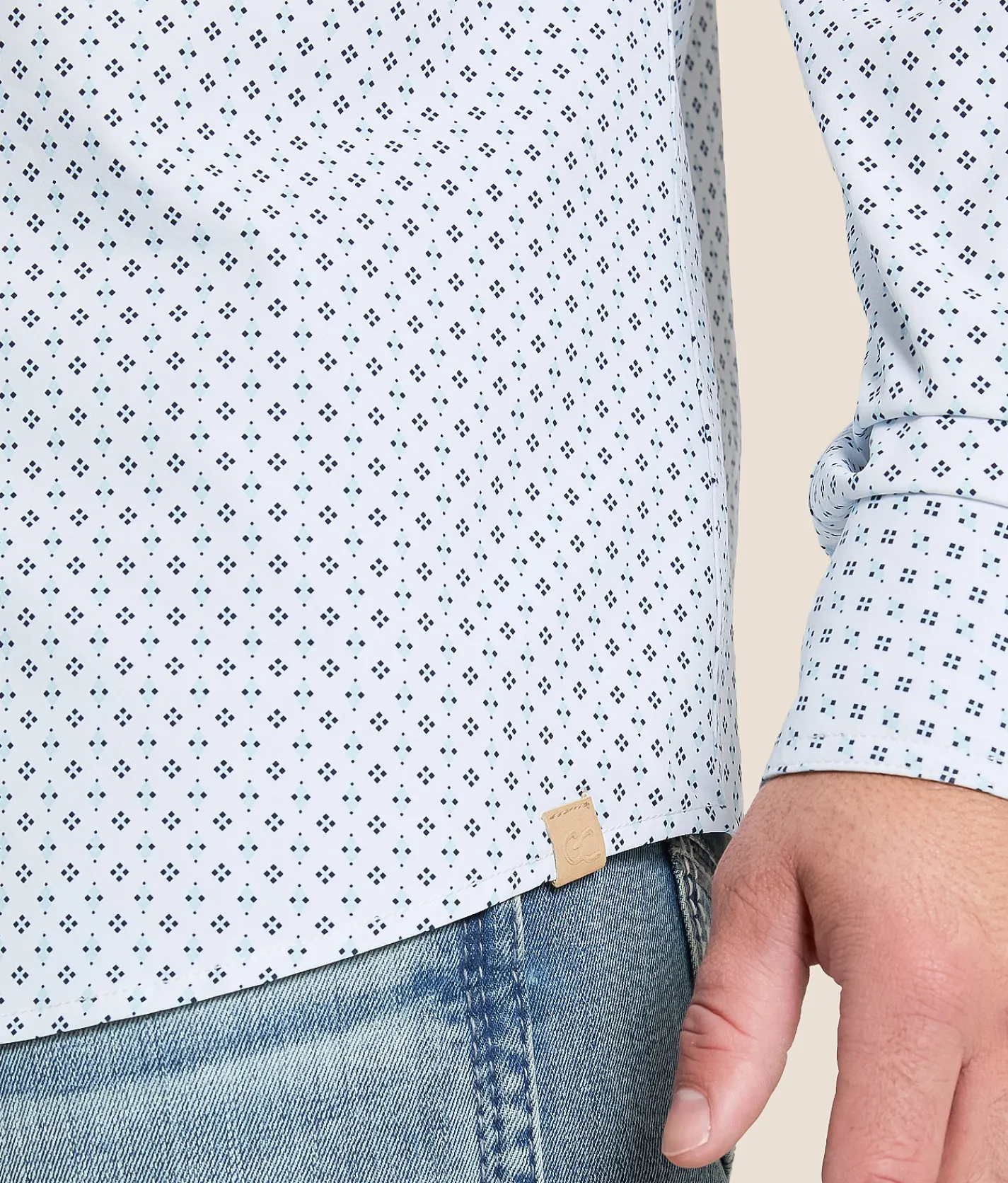 Tops | Gentry County Western Athletic Performance Stretch Shirt White Blue