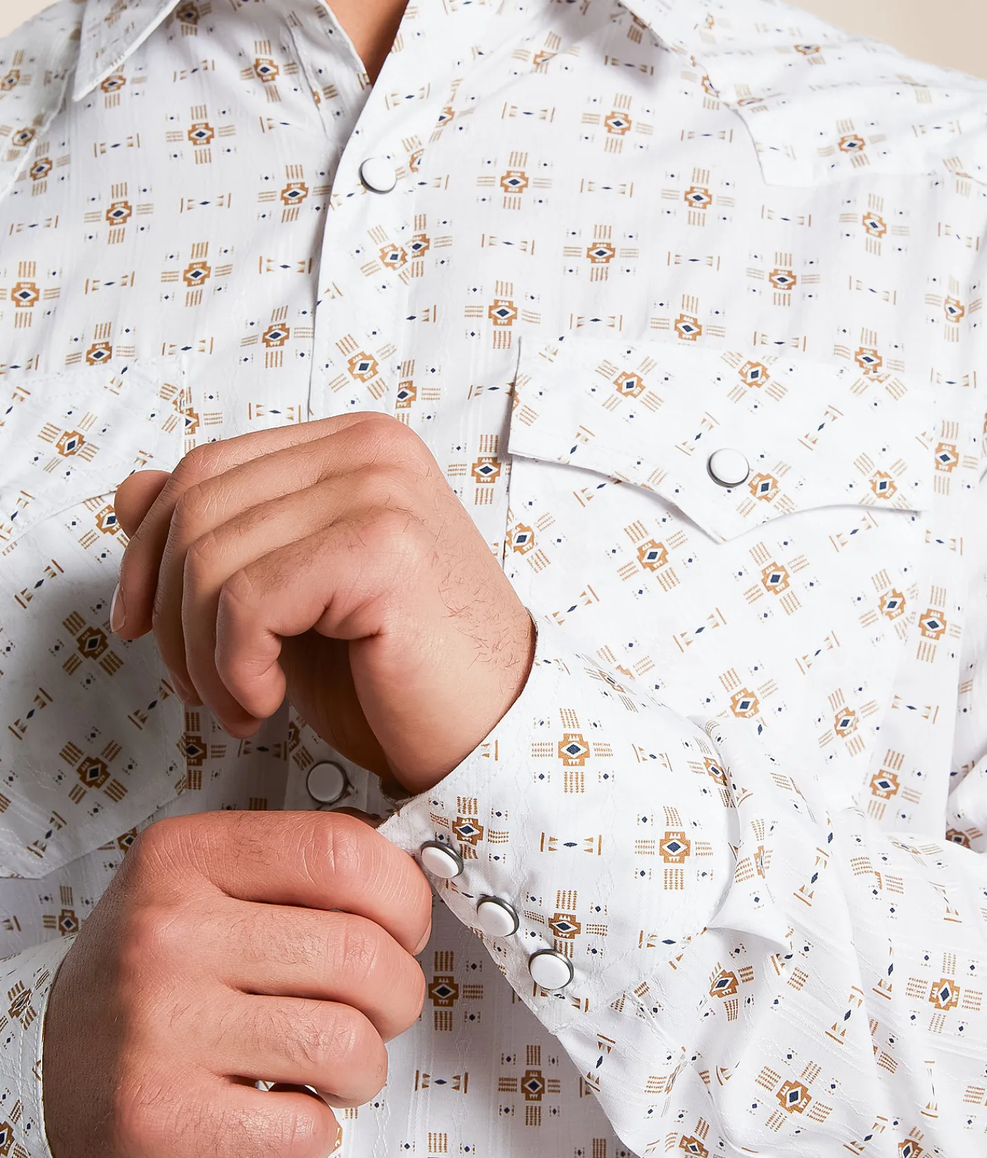 Tops | Gentry County Western Athletic Shirt White Brown Blue