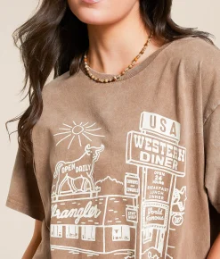 Tops | Wrangler® Western Diner Oversized T-Shirt Rawhide