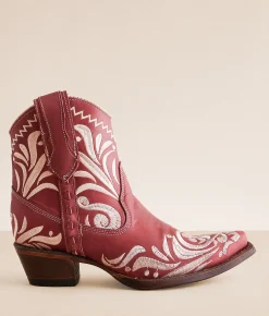 Circle G by Corral Western Leather Ankle Boot Red New