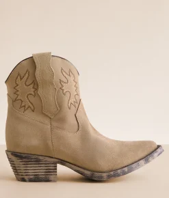 Circle G by Corral Western Leather Ankle Boot LD Taupe Outlet