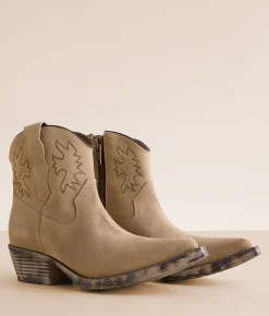 Circle G by Corral Western Leather Ankle Boot LD Taupe Outlet