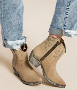 Circle G by Corral Western Leather Ankle Boot LD Taupe Outlet