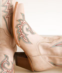 Circle G by Corral Western Leather Boot LD Bone Clearance