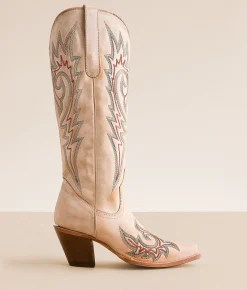 Circle G by Corral Western Leather Boot LD Bone Clearance