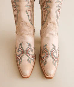 Circle G by Corral Western Leather Boot LD Bone Clearance
