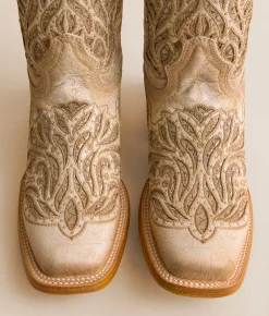 Shoes | Corral Western Leather Boot White Glitter