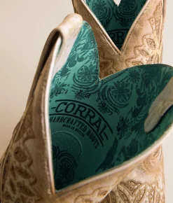 Shoes | Corral Western Leather Boot White Glitter