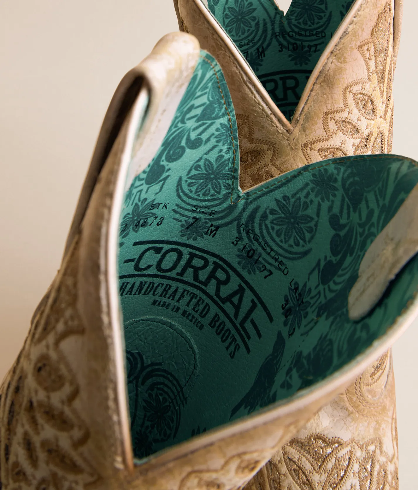 Shoes | Corral Western Leather Boot White Glitter