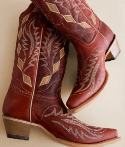 Circle G by Corral Western Leather Boot LD Red Sand Discount