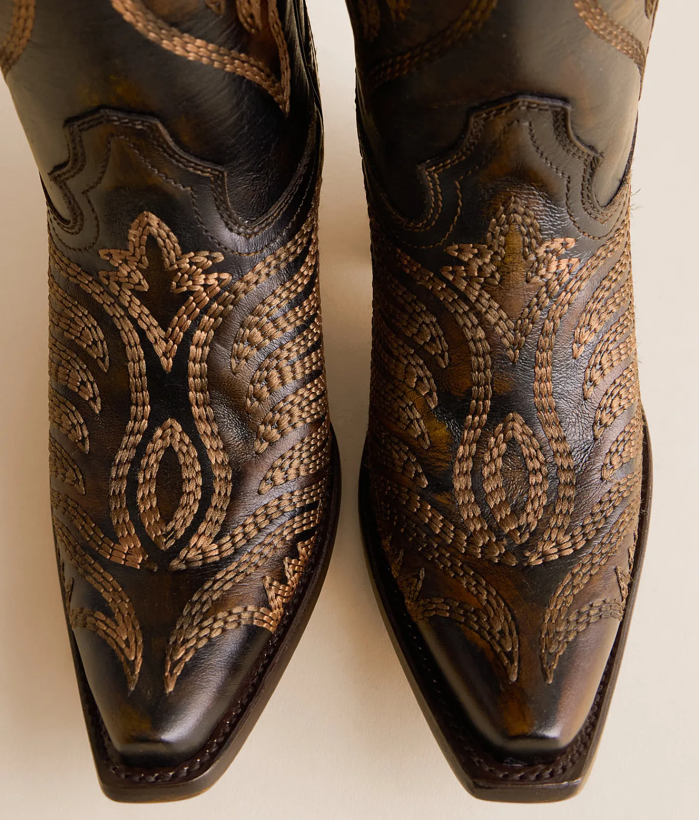 Circle G by Corral Western Leather Boot Black Honey Hot