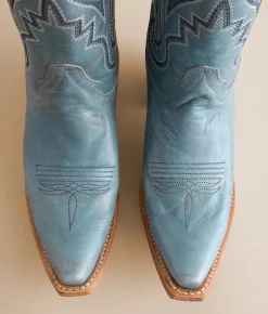Shoes | Circle G by Corral Western Leather Boot LD Blue Embroidery