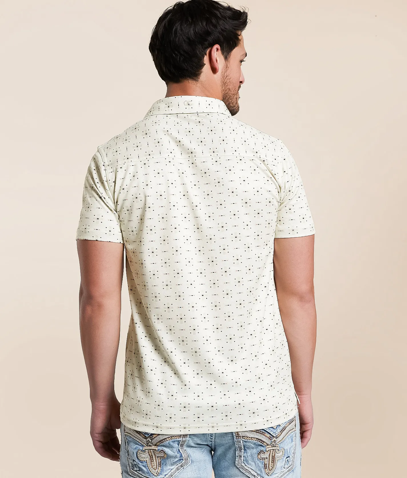 Tops | Gentry County Western Performance Polo Cream