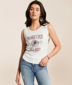 Tops | Modish Rebel Western Pioneers Tank Top Natural