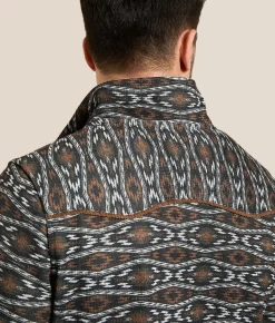 Gentry County Western Quarter Zip Pullover Chocolate Chip Hot