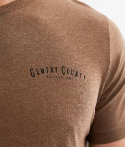 Gentry County Western Rider T-Shirt Heather Brown Sale