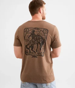 Gentry County Western Rider T-Shirt Heather Brown Sale