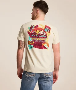 Tops | Old Row Western Scene T-Shirt Ivory