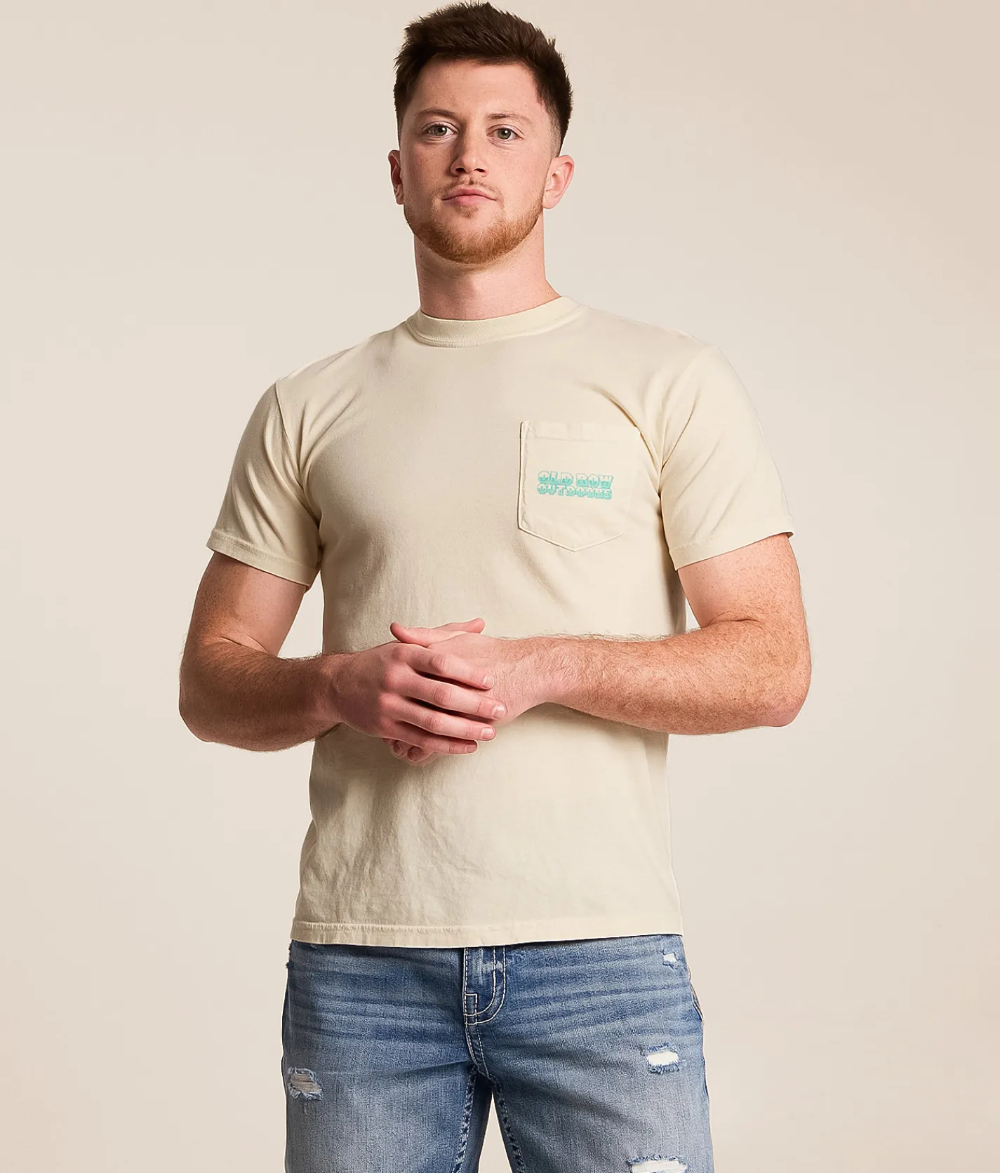 Old Row Western Scene T-Shirt Ivory Online