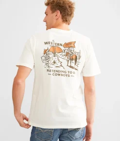 Sendero Provisions Co. Western Show T-Shirt Vintage White Clearance