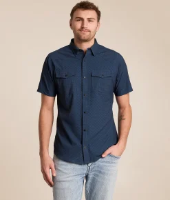 Tops | Gentry County Western Standard Performance Stretch Shirt Navy Black