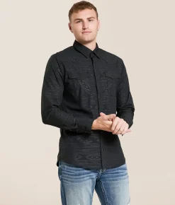 Gentry County Western Standard Performance Stretch Shirt Black Online