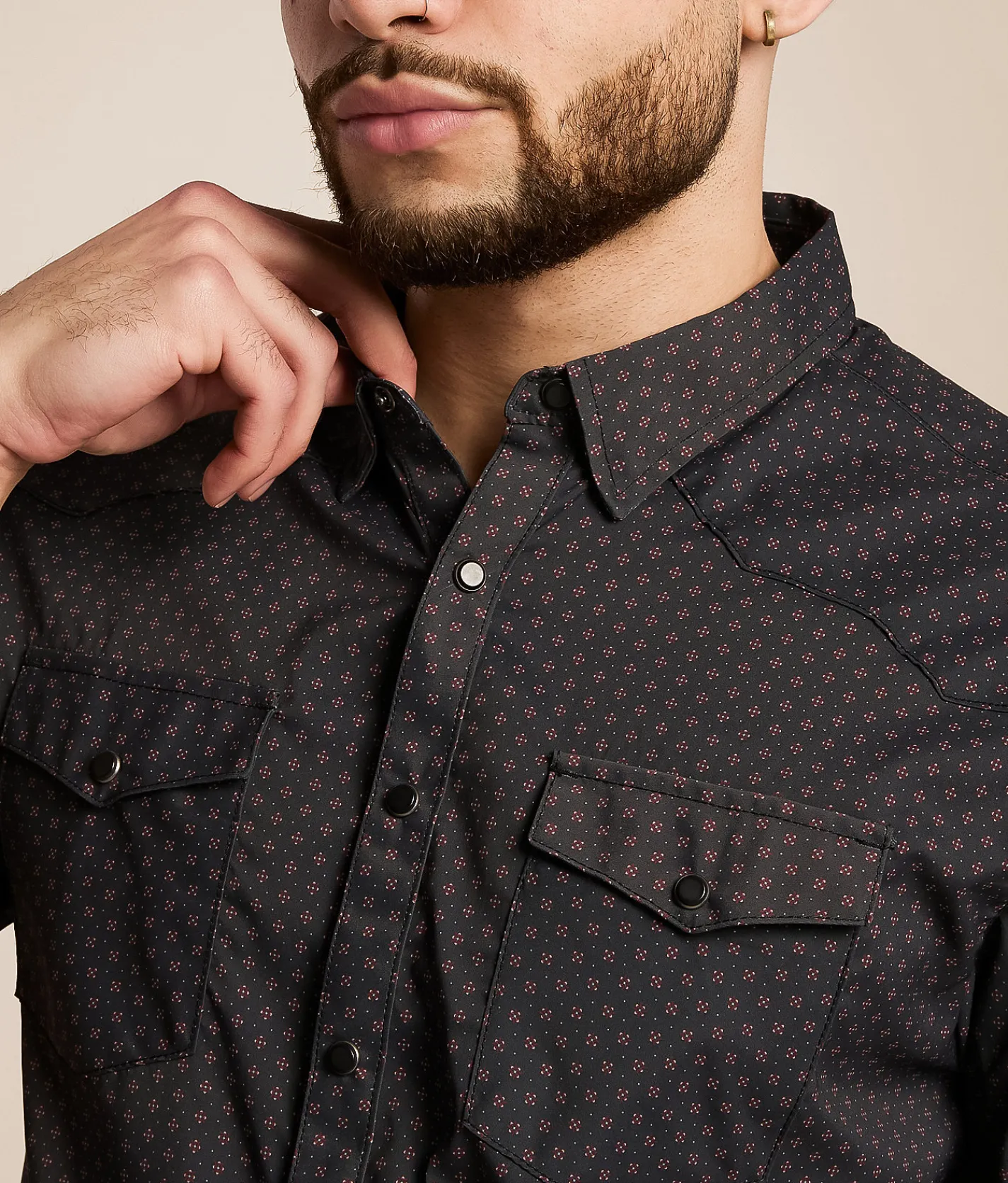 Gentry County Western Standard Shirt Black Red Online