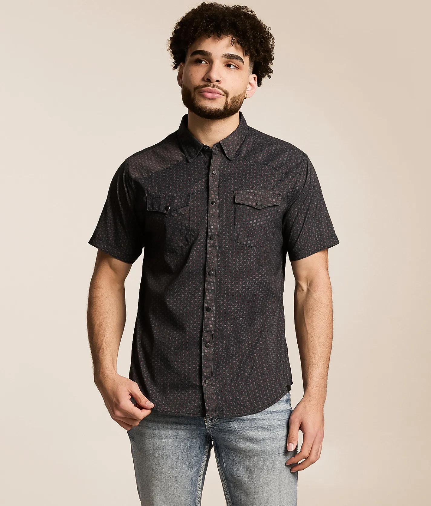Gentry County Western Standard Shirt Black Red Online