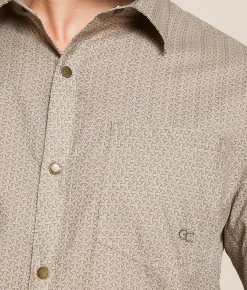 Gentry County Western Standard Shirt Brown Cream Discount